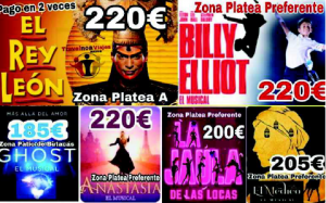 MUSICALES MADRID «Rey Leon-Billy Eliot- Anastasia, etc»